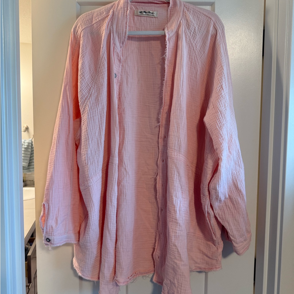 Free People Soft Pink Casual Shirt
